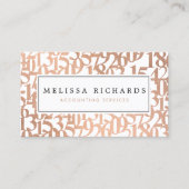 Professional Luxe Roos Gold Numbers Accountant Visitekaartje (Voorkant)