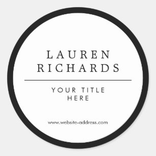 Professional Luxe zwart en wit Ronde Sticker