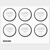 Professional Luxe zwart en wit Ronde Sticker (Vel)