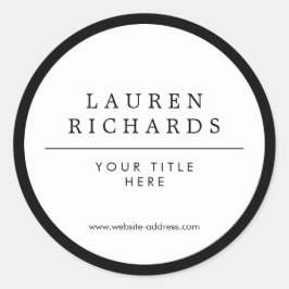 Professional Luxe zwart en wit Ronde Sticker