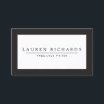 Professional Luxe zwart-wit Visitekaartje<br><div class="desc">Deze klassieke sjabloon voor visitekaartjes met een zwarte grens geeft een professionele en verfijnde eerste indruk. Ontworpen voor een geavanceerde,  luxe esthesie. © 1201 AM CREATIVE</div>