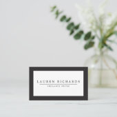 Professional Luxe zwart-wit Visitekaartje (Staand voorkant)
