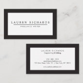 Professional Luxe zwart-wit Visitekaartje (Voorkant / Achterkant)