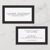 Professional Luxe zwart-wit Visitekaartje (Voorkant / Achterkant)
