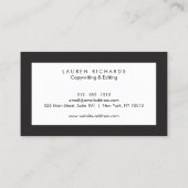 Professional Luxe zwart-wit Visitekaartje (Achterkant)