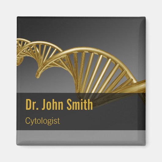 Professional Luxury Gold DNA Strand Medical Magneet (Voorkant)