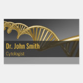 Professional Luxury Gold DNA Strand Medical Rechthoekige Sticker (Voorkant)