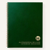 Professional Luxury Gold Monogram Notitieboek (Voorkant)