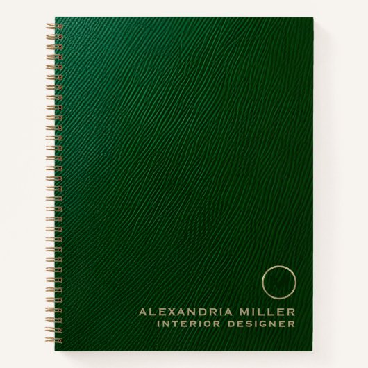 Professional Luxury Gold Monogram Notitieboek (Voorkant)