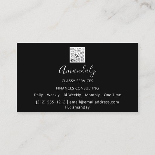 Professional Luxury Gold Royal Marble Black Drip Visitekaartje (Achterkant)