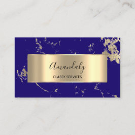 Professional Luxury Gold Royal Marble Blue Navy Visitekaartje