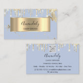 Professional Luxury Gold Royal Marble Blue Visitekaartje (Voorkant / Achterkant)