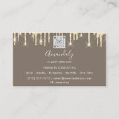 Professional Luxury Gold Royal Marble EffectDrip Visitekaartje (Achterkant)
