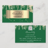 Professional Luxury Gold Royal Marble Green Visitekaartje (Voorkant / Achterkant)