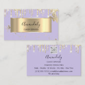 Professional Luxury Gold Royal Marble Paarse Viole Visitekaartje (Voorkant / Achterkant)