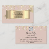 Professional Luxury Gold Royal Marble Pink Blush Visitekaartje (Voorkant / Achterkant)
