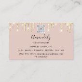 Professional Luxury Gold Royal Marble Pink Blush Visitekaartje (Achterkant)