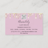 Professional Luxury Gold Royal Marble Pink Lila Visitekaartje (Achterkant)