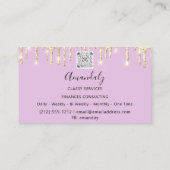 Professional Luxury Gold Royal Marble Pink Pastel Visitekaartje (Achterkant)