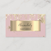 Professional Luxury Gold Royal Marble Pink Rose Visitekaartje (Voorkant)