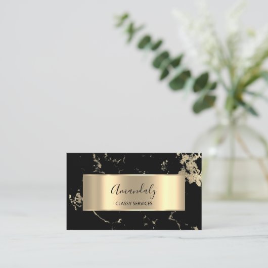Professional Luxury Gold Royal Marble Visitekaartje (Staand voorkant)
