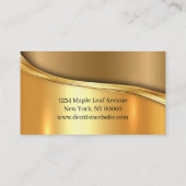 Professional Luxury Gold Tooth Dentist Visitekaartje (Achterkant)