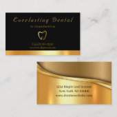 Professional Luxury Gold Tooth Dentist Visitekaartje (Voorkant / Achterkant)