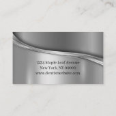 Professional Luxury Silver Tooth Dentist Visitekaartje (Achterkant)