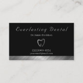 Professional Luxury Silver Tooth Dentist Visitekaartje (Voorkant)
