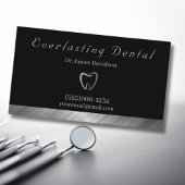 Professional Luxury Silver Tooth Dentist Visitekaartje