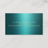 Professional Maid Cleaning House Green Metallic Visitekaartje (Achterkant)