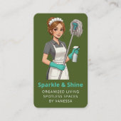 Professional Maid House Cleaning Housekeeping Visitekaartje (Voorkant)