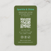 Professional Maid House Cleaning Housekeeping Visitekaartje (Achterkant)