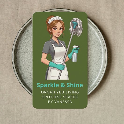 Professional Maid House Cleaning Housekeeping Visitekaartje