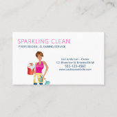 Professional Maid House Cleaning Service Visitekaartje (Voorkant)