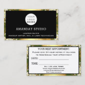 Professional Makeup Appointing Custom Gold Logo Visitekaartje (Voorkant / Achterkant)