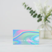 Professional Makeup Artis Nails Holograaf Unicorn Visitekaartje (Staand voorkant)