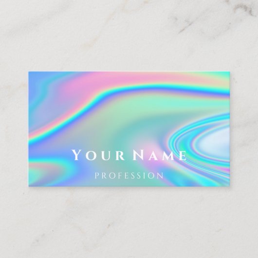 Professional Makeup Artis Nails Holograaf Unicorn Visitekaartje (Voorkant)