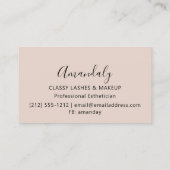 Professional Makeup Artist Blue Eyelash Gold VIP Visitekaartje (Achterkant)