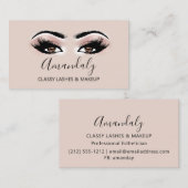 Professional Makeup Artist Brown Eyelash Gold VIP Visitekaartje (Voorkant / Achterkant)