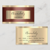 Professional Makeup Artist Brown Gold Lashes Visitekaartje (Voorkant / Achterkant)