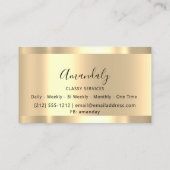 Professional Makeup Artist Brown Gold Lashes Visitekaartje (Achterkant)