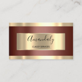 Professional Makeup Artist Brown Gold Lashes Visitekaartje