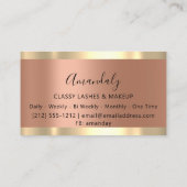Professional Makeup Artist Copper Roos Lasht Drip Visitekaartje (Achterkant)
