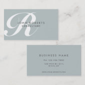 Professional Makeup Artist Elegant Monogram Green Visitekaartje (Voorkant / Achterkant)