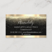 Professional Makeup Artist Event Planner Gold Blac Visitekaartje (Achterkant)