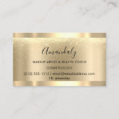 Professional Makeup Artist Event Planner Gold Blau Visitekaartje (Achterkant)
