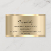 Professional Makeup Artist Event Planner Wood Blau Visitekaartje (Achterkant)