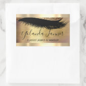 Professional Makeup Artist Eyelash Boutique Rechthoekige Sticker (Tas)