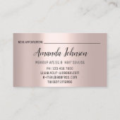 Professional Makeup Artist Eyelash Extensions Visitekaartje (Achterkant)